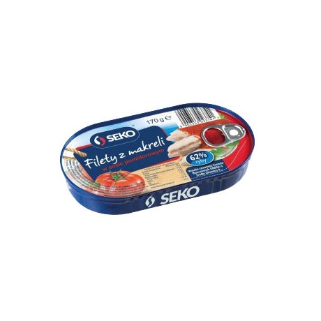 K62 Seko Filety z Makreli w Sosie Pomidorowym (10x170g)