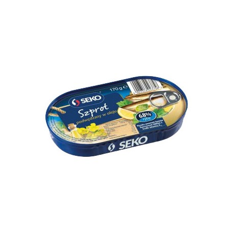 K40 Seko Szprot Podwedzany w Oleju (10x170g)