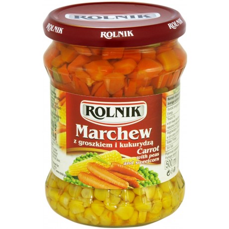 F26 Rolnik Marchew z Groszkiem i Kukurydza (6x500ml)