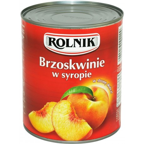 F64 Rolnik Brzoskwinie w Syropie (12x850ml)