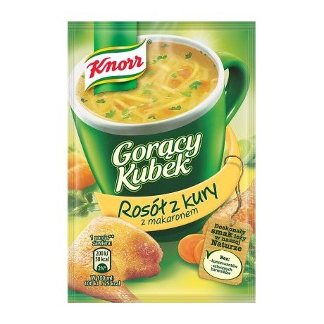 J20 KNORR ZUPA GORACY KUBEK ROSOL Z KURY MAKARONEM (40X12G)