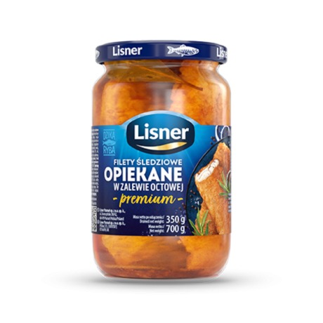 C1 Lisner Opiekane Filety Sledziowe w Zalewie Octowej (6x700g)