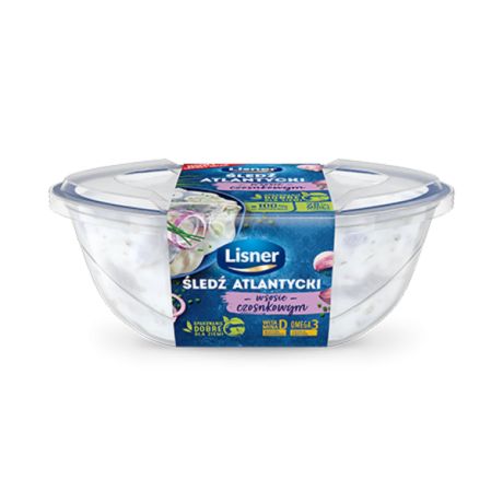 C6 Lisner Sledz Atlantycki w Sosie Czosnkowym (6x280g)