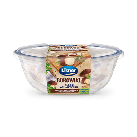 C14 Lisner Sledz Atlantycki w Sosie Smietanowym z Grzybami (6x280g)