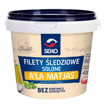 C40 Seko Filety Sledziowe Solone a`la Matjas (6x800g)