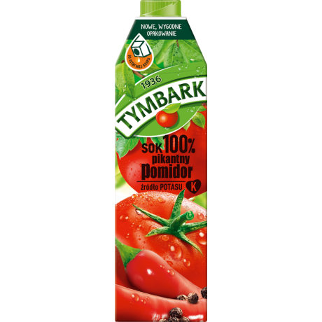 D71 Tymbark Sok 100% Pikantny Pomidor (12x1L)
