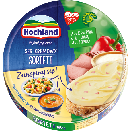 B110 Hochland Ser Kremowy Krazek Sortett (10x180g)