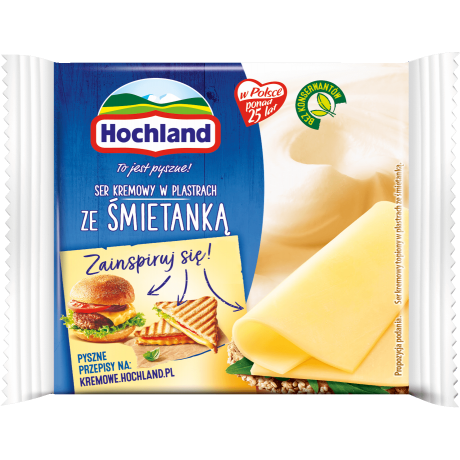 B113 Hochland Ser Topiony w Plastrach Smietanka (10x130g)