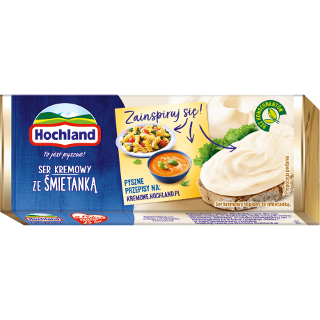 B124 Hochland Ser Topiony Bloczek ze Smietanka (6x90g)
