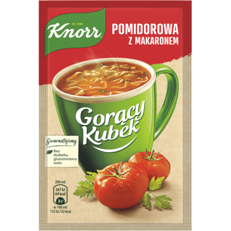 J30 Knorr Zupa Goracy Kubek Pomidorowa z Makaronem (32X19G)