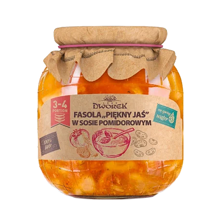 M30 Dworek Fasola Piekny Jas w Sosie Pomidorowym (8x680ml)