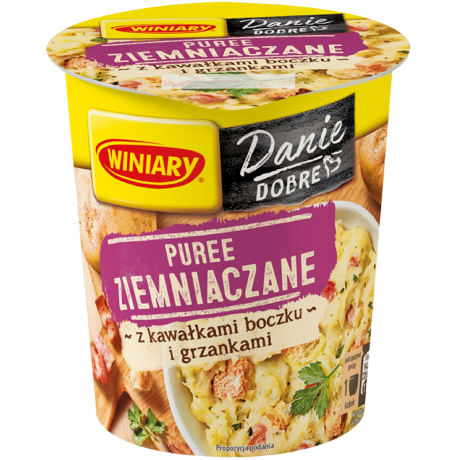 J29 Winiary Puree Ziemniaczane z Kawalkami Boczku z Grzankami (8x53g)