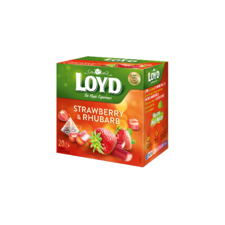 S112 Loyd Pyramid Tea Strawberry & Rhubarb (10x40g)