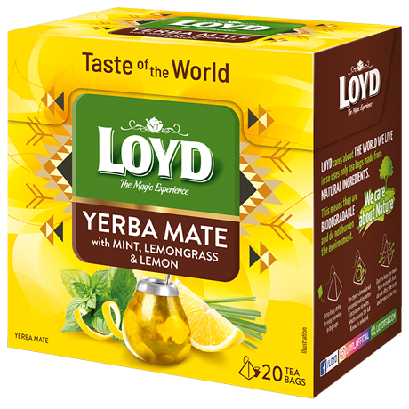 S126 Loyd Pyramid Yerba Mate with Mint, Lemongrass & Lemon (10x34g)