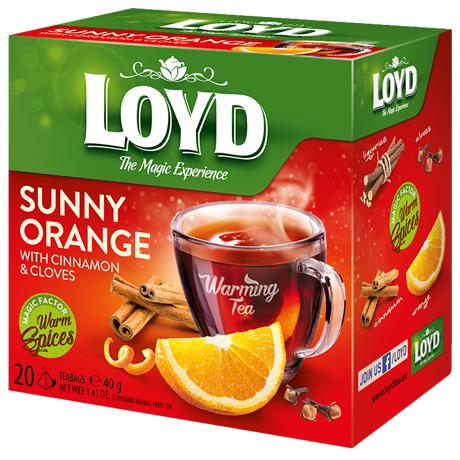 S127 Loyd Pyramid Warming Tea Sunny Orange with Cinnamon & Cloves (10x40g)