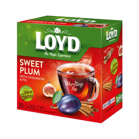 S128 Loyd Pyramid Warming Tea Sweet Plum with Cinnamon & Fig (10x40g)