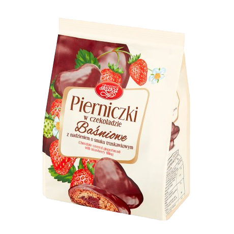 W70 Skawa Pierniczki w Czekoladzie Truskawkowe (12x150g)