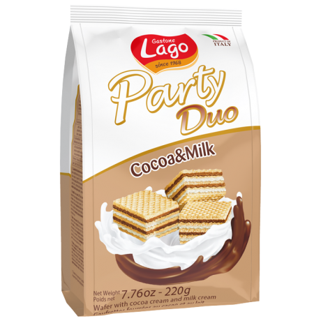 W76 Elledi Party Duo Wafers Cocoa & Milk (10x220g)