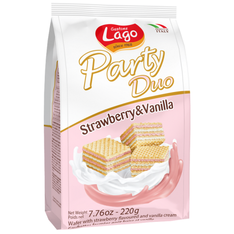 W77 Elledi Party Duo  Wafers Strawberry & Vanilla (10x220g)
