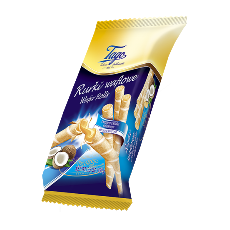 W82 Tago Rurki Waflowe Kokosowe (30x150g)