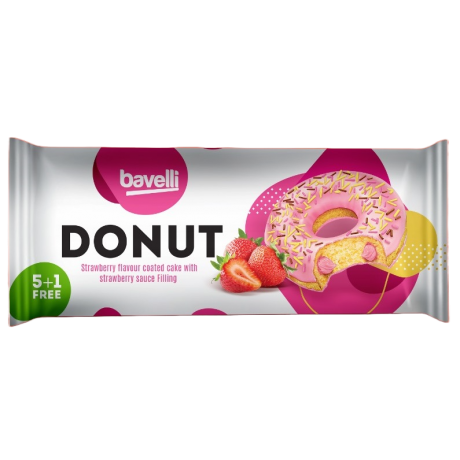 W126 Bavelli Donut Strawberry (15x240g)