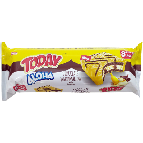W130 Today Aloha Marshmallow Cake With Banana (12x160g)