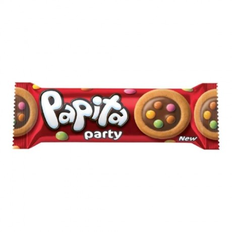 W149 Papita Party PAPITA PARTY BITTER CHOCOLATE BISCUIT DRAGEE CANDIES  24X63G
