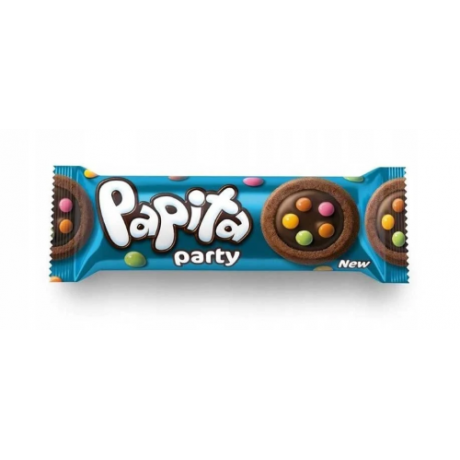 W150 PAPITA PARTY MILK CHOCOLATE BISCUIT DRAGEE CANDIES 24X63G