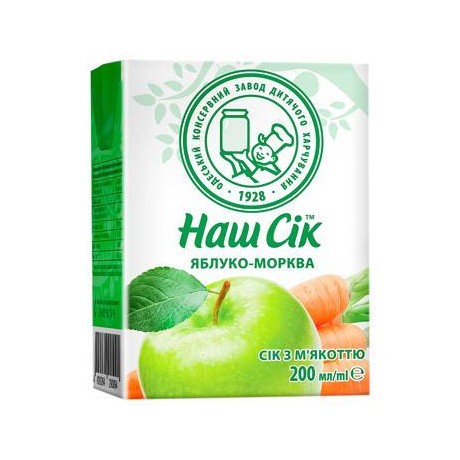 U110 NASH SOK APPLE-CARROT NECTAR 27X200ML