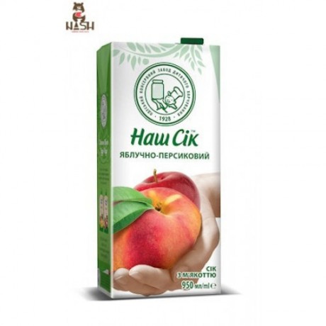U114 NASH SOK APPLE PEACH DRINKS 12X950ML