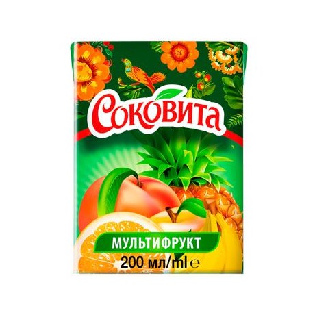 U128 SOKOVITA MIXED FRUITS JUICE DRINK 27X200ML